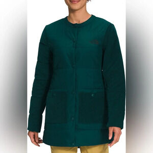 The North Face Women's Harway Collarless Midi Jacket NEW Ponderosa Green